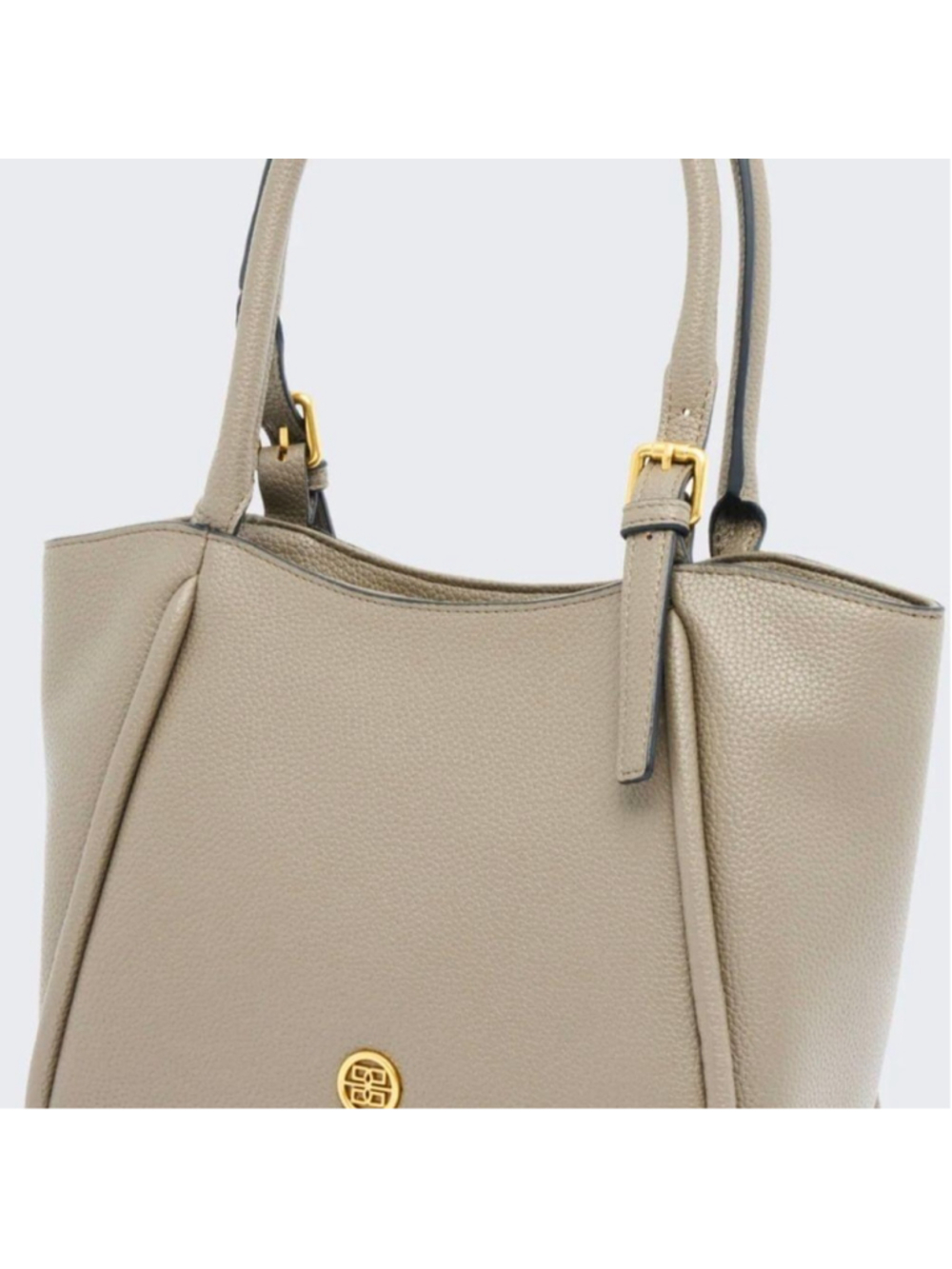 Bolvaint Gray Leather Tote Shoulder Bag - Picture 9 of 16